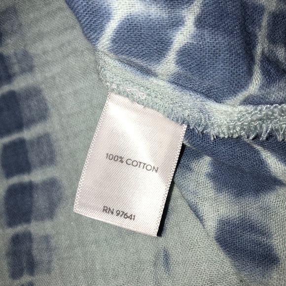 Sz L J. Jill Light Blue Tie-Dye Tunic Shirt Boho - Picture 9 of 16